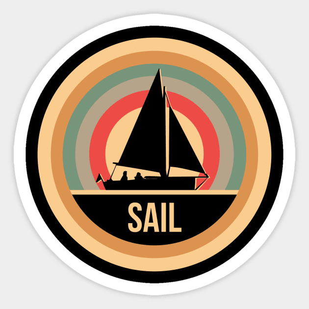 Retro Vintage Sailing Gift For Sailors Sticker by OceanRadar